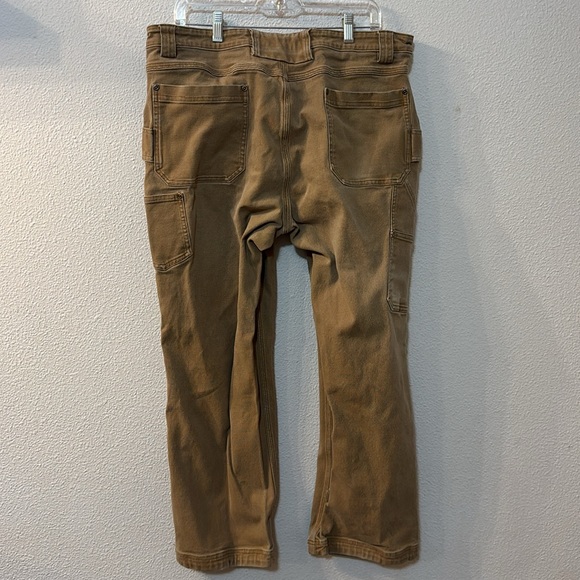 Duluth Burly Flex Fire Hose Tan Cargo Pants with Relaxed Fit - Picture 4 of 7